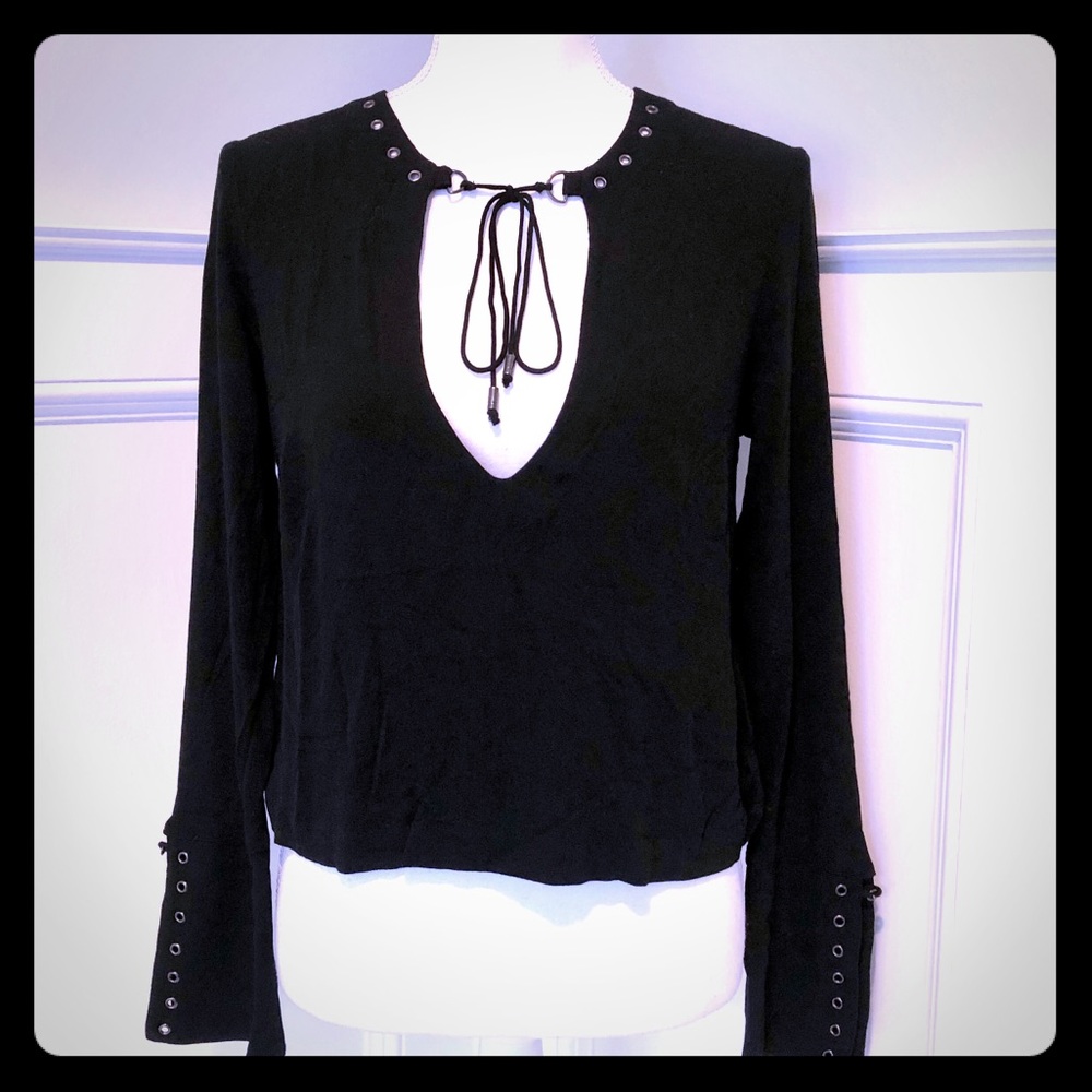 S/P Free People Black Blouse